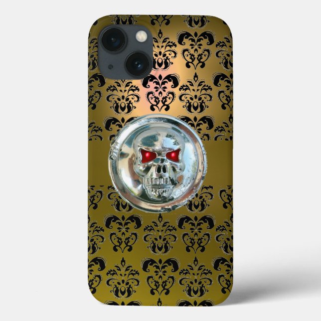 iPhone com gabinete de RIDERS DE CRÂNIO AMARELO NE (Verso)