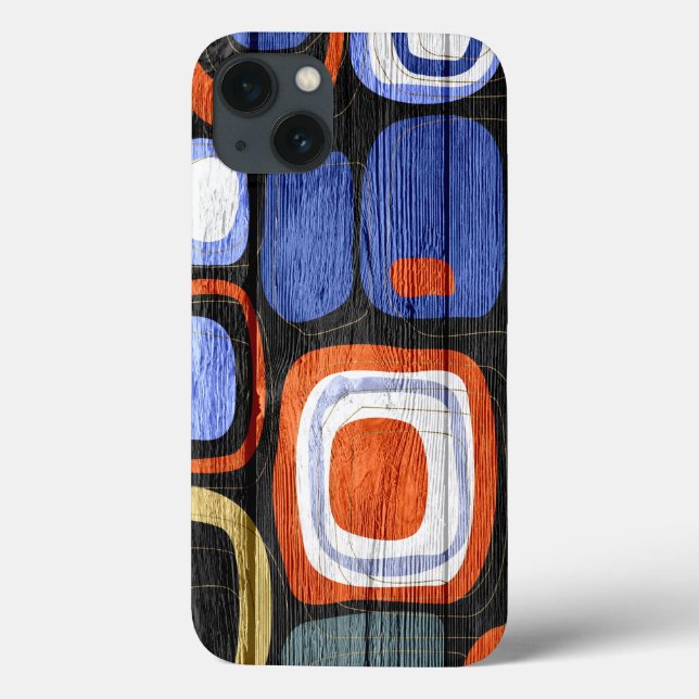 iPhone de aparência de madeira de pastel Abstrato  (Verso)
