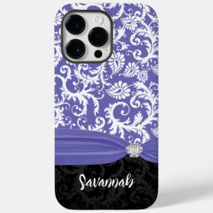 iPhone do Diamond Damask do Periwinkle Faux