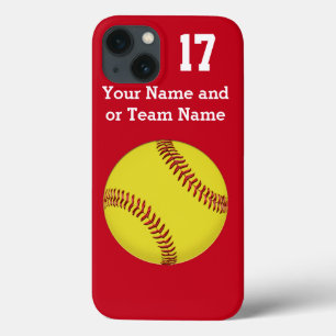 iPhone do seu softball das CORES e do TEXTO da