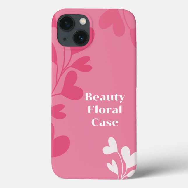 iPhone floral de beleza / iPad case (Verso)