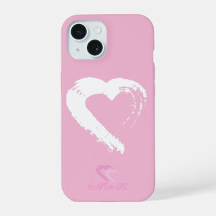 iPhone Rosa Branco 15 Caso