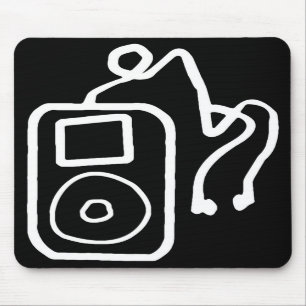 IPod tirado Mousepad preto
