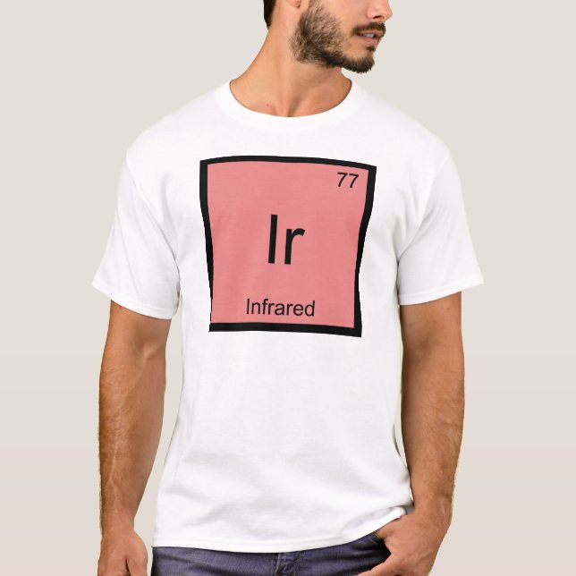 Ir - Camiseta a Laser Símbolo do Elemento Químico  (Frente)