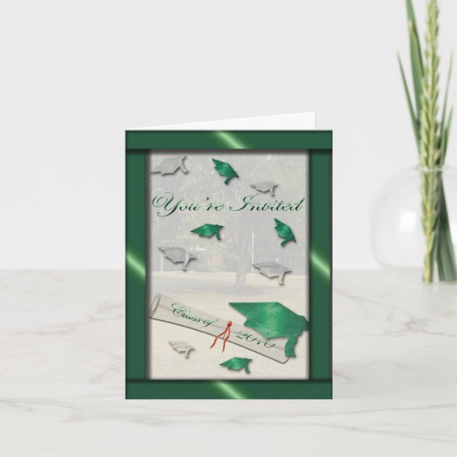 Ir Convite para Graduação Verde (Frente)