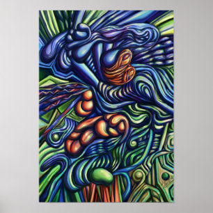 Ir sobre das coisas, poster abstrato digital