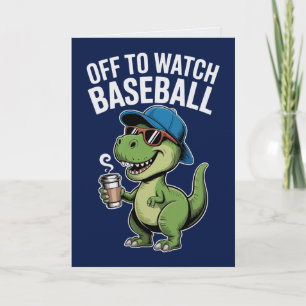 Ir Ver Cartão de Dinossauro de Beisebol