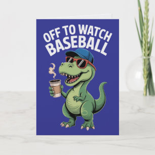Ir Ver Cartão de Dinossauro de Beisebol
