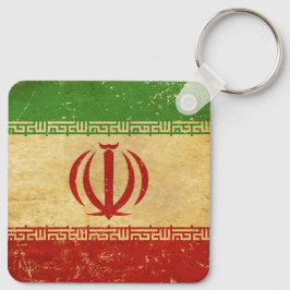 Iran Flag Vintage Design Chaveiro