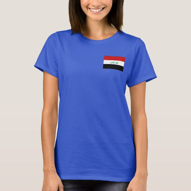 Iraque Flag e Map dk T-Shirt (Frente)