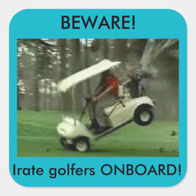 Irate os golfistas no autocolante (Frente)
