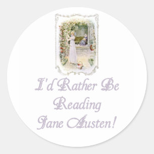 IRBR Jane Austen! Etiquetas redondas, 2 tamanhos