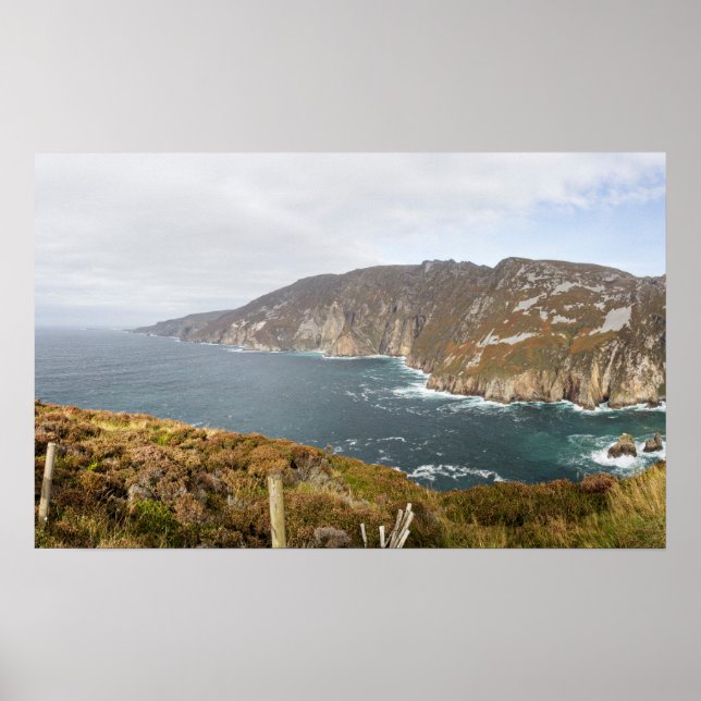 Ireland Slieve League Cliff Photo Poster (Frente)
