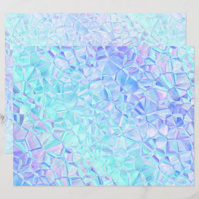 iridescência gelada: folha de papel (Frente/Verso)