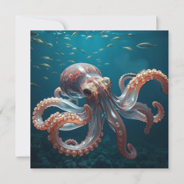 Iridescent Glass Octopus Art | Deep Sea Fantasy   (Frente)