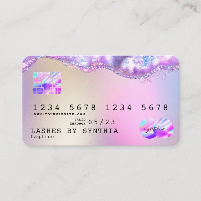 Iridescente Opal Estipulada do Cartão de Crédito M (Frente)