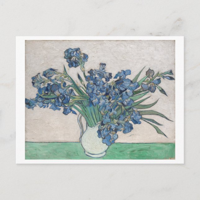 Íris de Vincent Van Gogh Cartão Postal Floral (Frente)