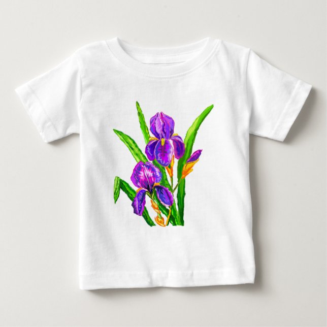 Iris Flower Baby T-Shirt Irises (Frente)