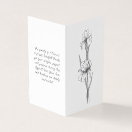 Iris Funeral Order Program Elegante