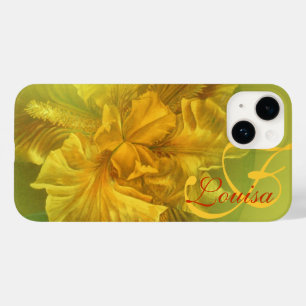 Íris nomeada capas de iphone amarelas florais da