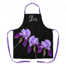 Iris personalizável nome bonito purple iris floral