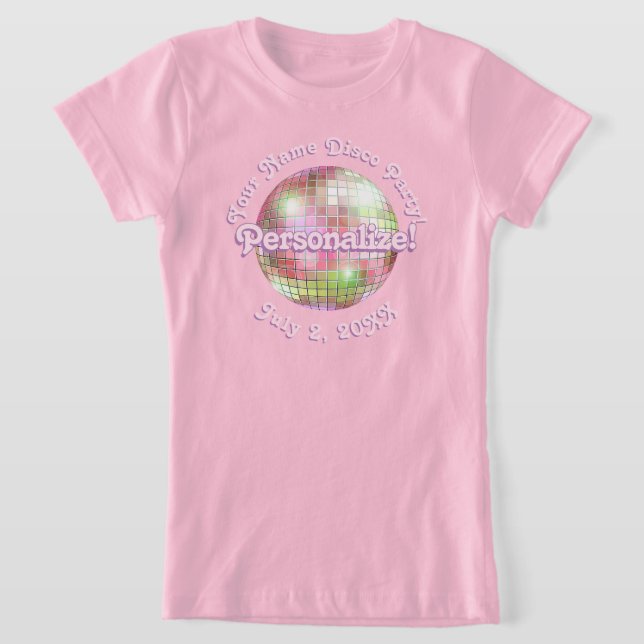 Iris Retro Disco Ball PERSONALIZADA T-Shirt (Postura )