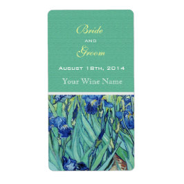 Irisa as etiquetas de vinho de noiva de arte