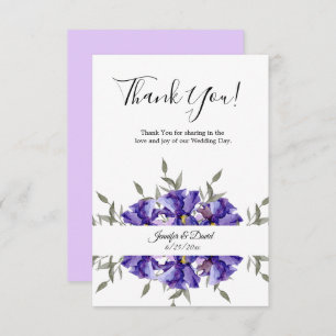 Irises Cartões de agradecimentos plano