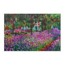 Írises na Arte Bela do Jardim de Monet