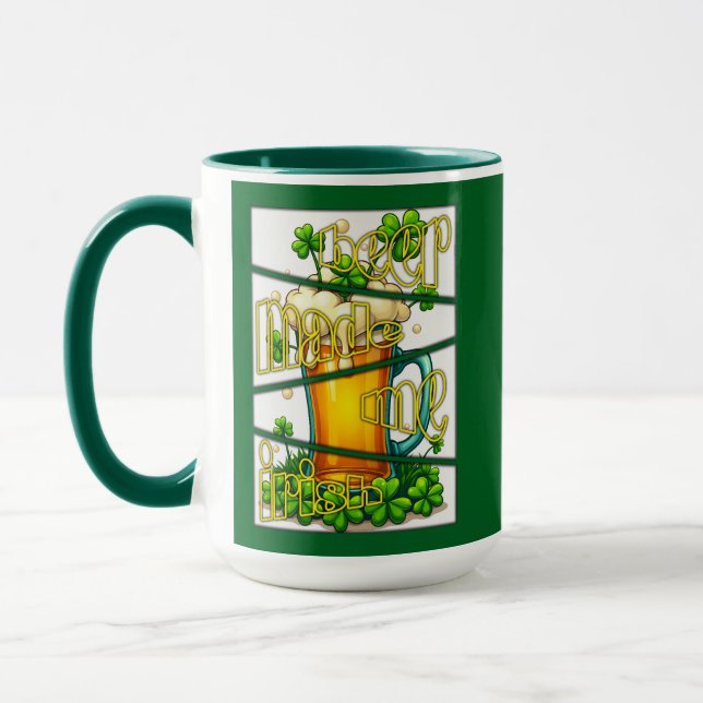 Irish Beer Mug St Patrick’s Day Shirt – caneca (Esquerda)