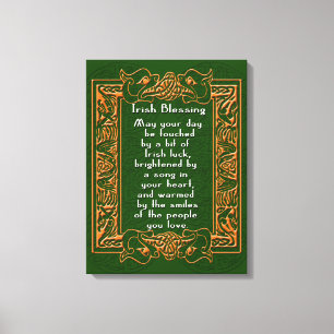 IRISH BLESSING on Canvas Print