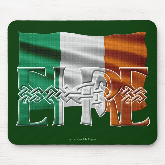 Irish Celtic Knot EIRE Flag Mousepad (Frente)