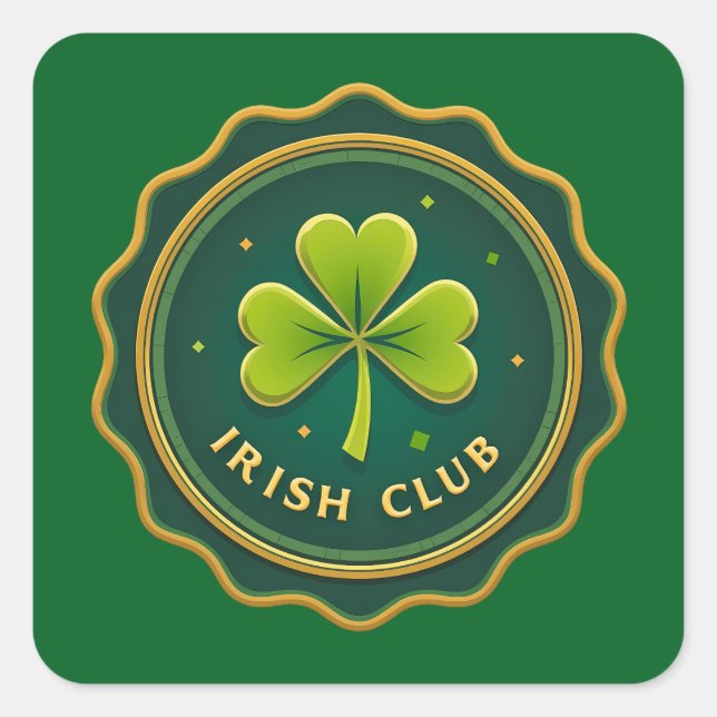 Irish Club St Patrick’s Day Shirt – Autocolante (Frente)