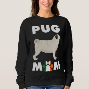Irish Dog Pug Mãe Camisa Essencial 776