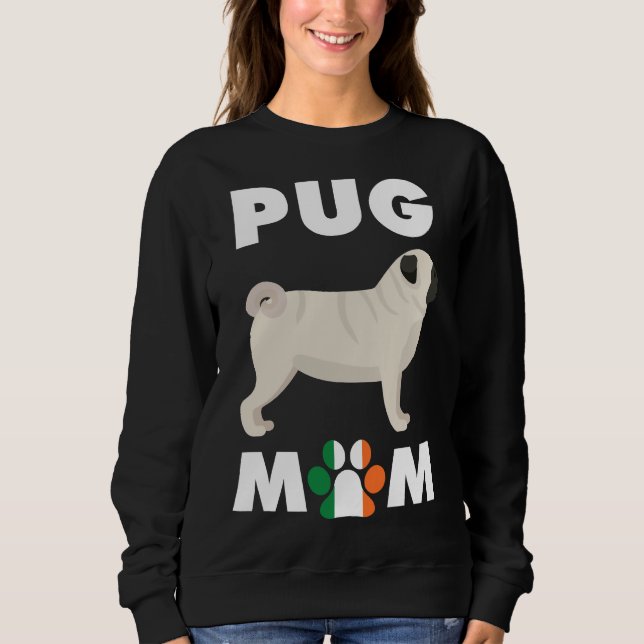 Irish Dog Pug Mãe Camisa Essencial 776 (Frente)