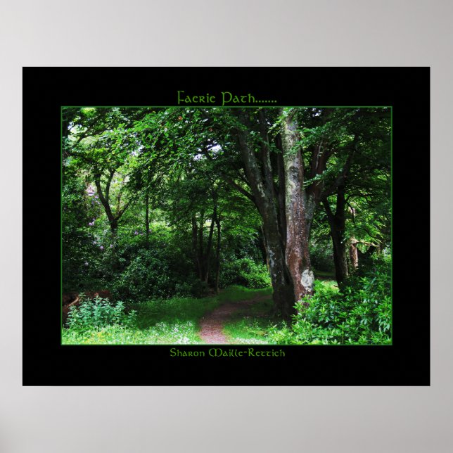 Irish Faerie Path Poster Impressão (Frente)