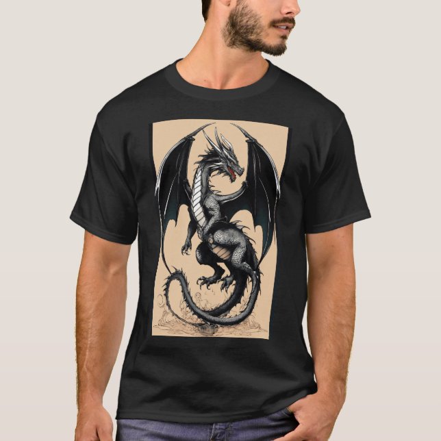 "Irish Flag Dragon: Esports Fury T-Shirt Design" (Frente)