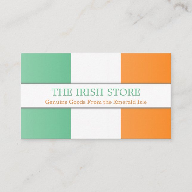 Irish Flag, Fully Customizable Cartão de visita (Frente)