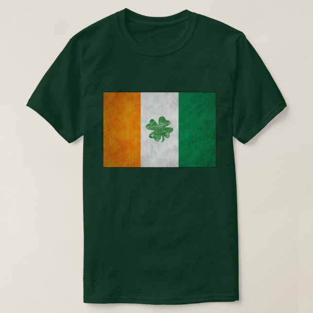 Irish Flag Shamrock T-shirts (Frente do Design)