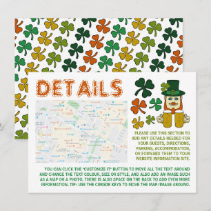 Irish Leprechaun, Cartão Detalhado do Dia de São