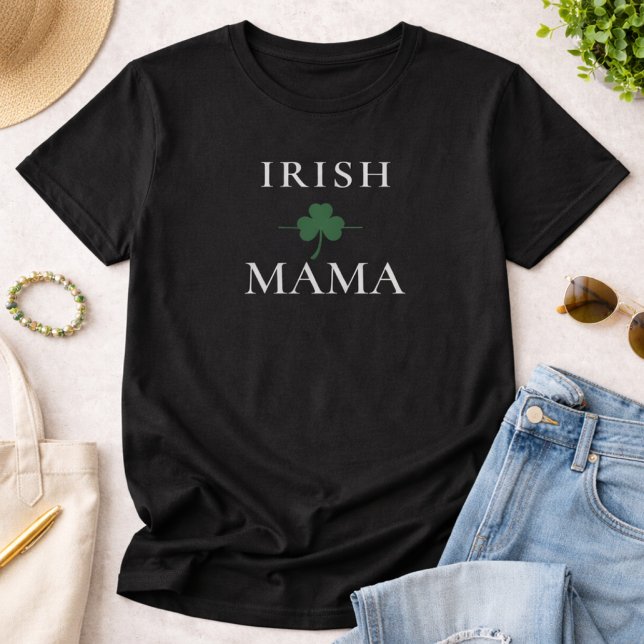 Irish Mama Shamrock T-Shirt (Criador carregado)