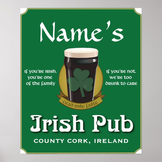 Irish Pub Poster (Frente)