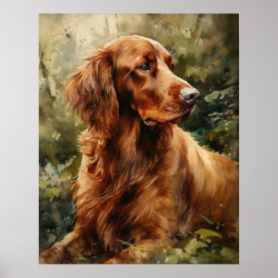 Irish Setter Art Impressão Poster