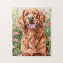 Irish Setter Watercolor Quebra-cabeça