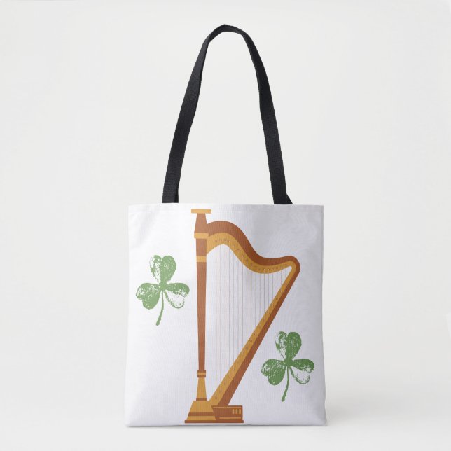 Irish Shamrock Harp Tote (Frente)