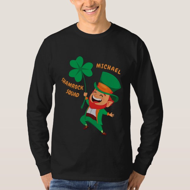 Irish Shamrock Squad Leprechauns T-Shirt (Frente)