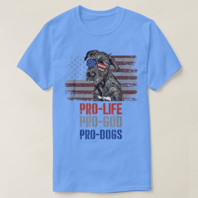Irish Wolfhound Pro Life Pro God Pro Co T-Shirt (Frente do Design)