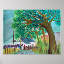 Irlanda Souvenir Watercolor Poster
