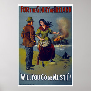 Irlanda WW1 poster de recrutamento do exército bri