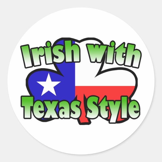 Irlandês com etiqueta do estilo de Texas (Frente)